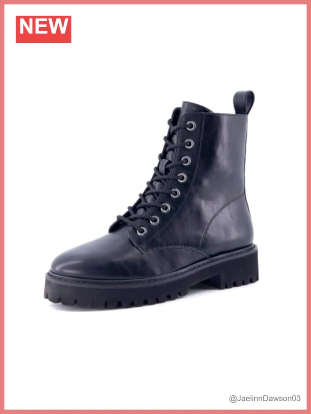 Faux Leather Combat Boots with Side Zipper Ankle Booties